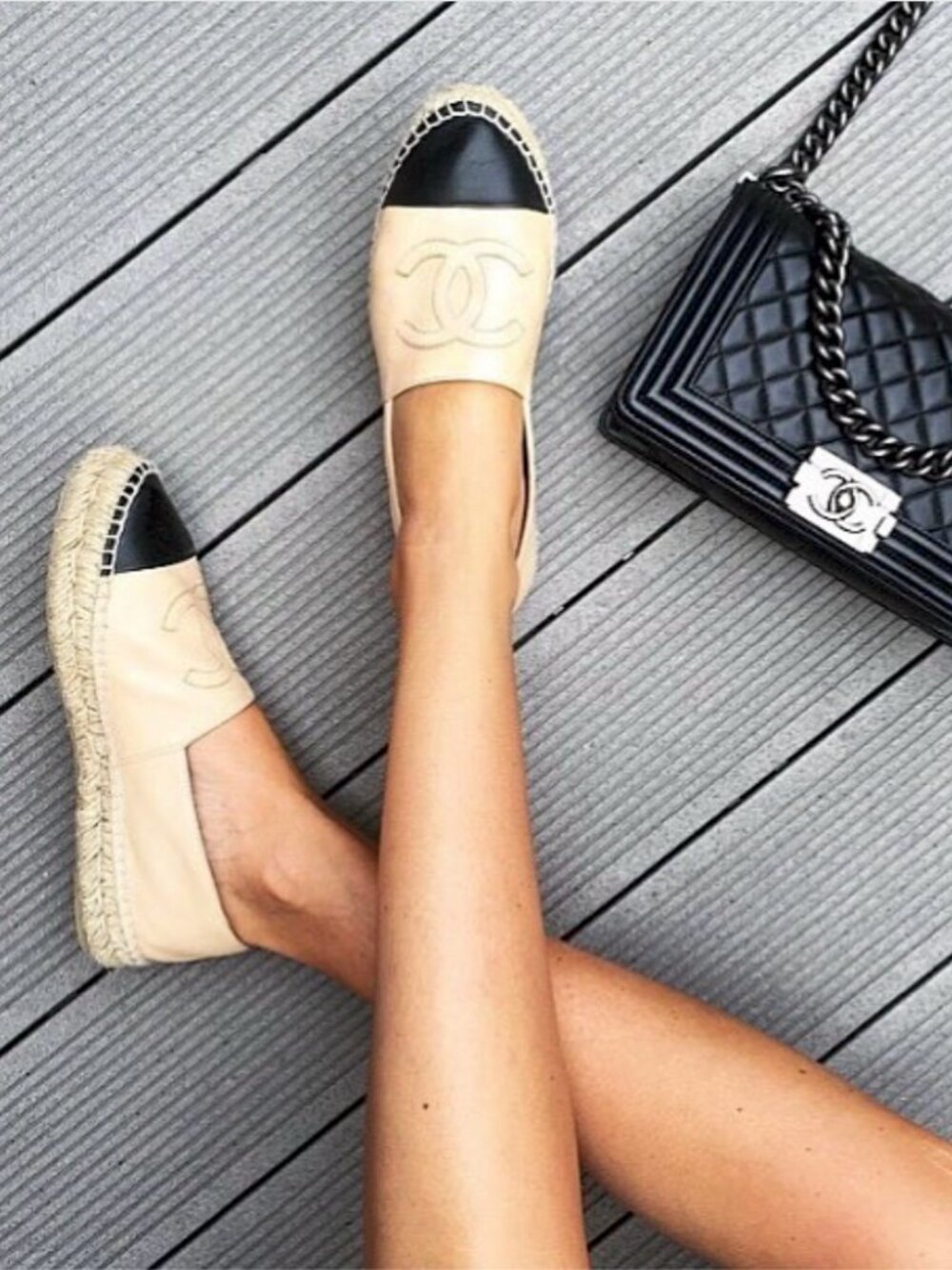 Chanel Lambskin Espadrilles